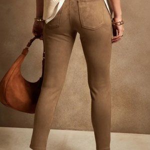 High-Rise Soft Stretch Vegan Suede Skinny Jean